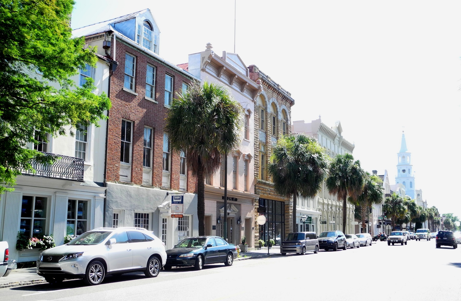 street view of buildings on a street in charleston sc