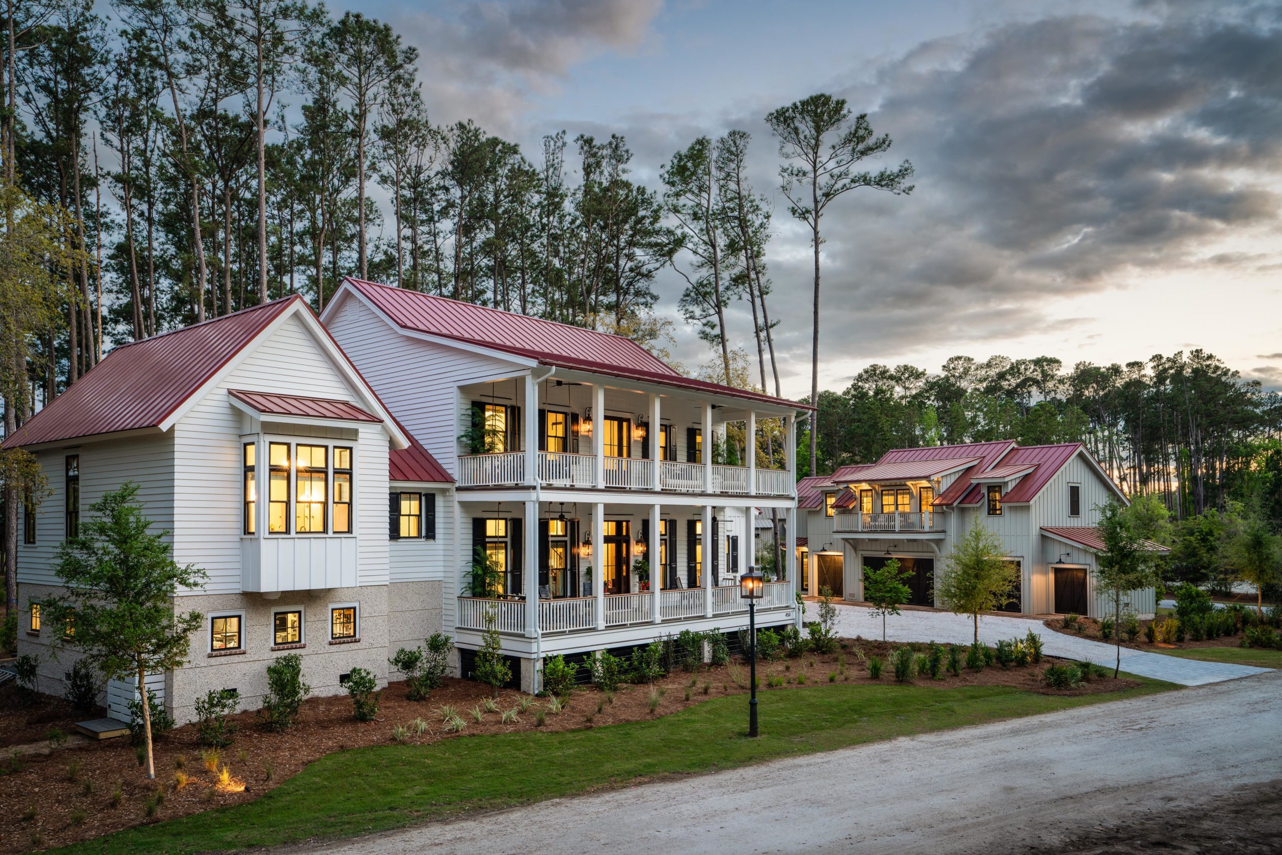 Exterior view of The May River House and Carriage House at Palmetto Bluff SC