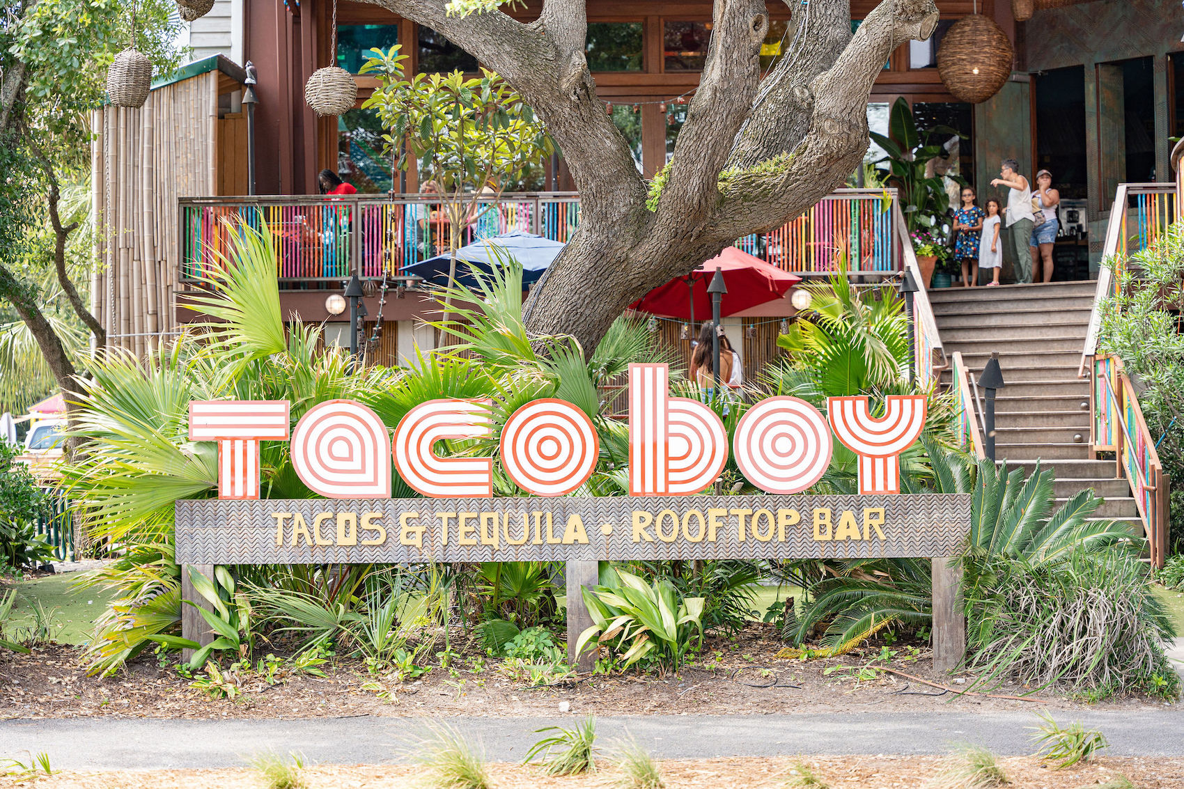 exterior view of Taco Boy Restaurant on Folly Beach SC