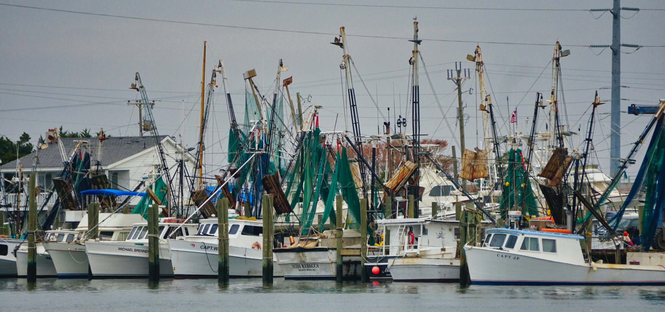 boats and shrimp boats along the waterfront in Georgetown SC