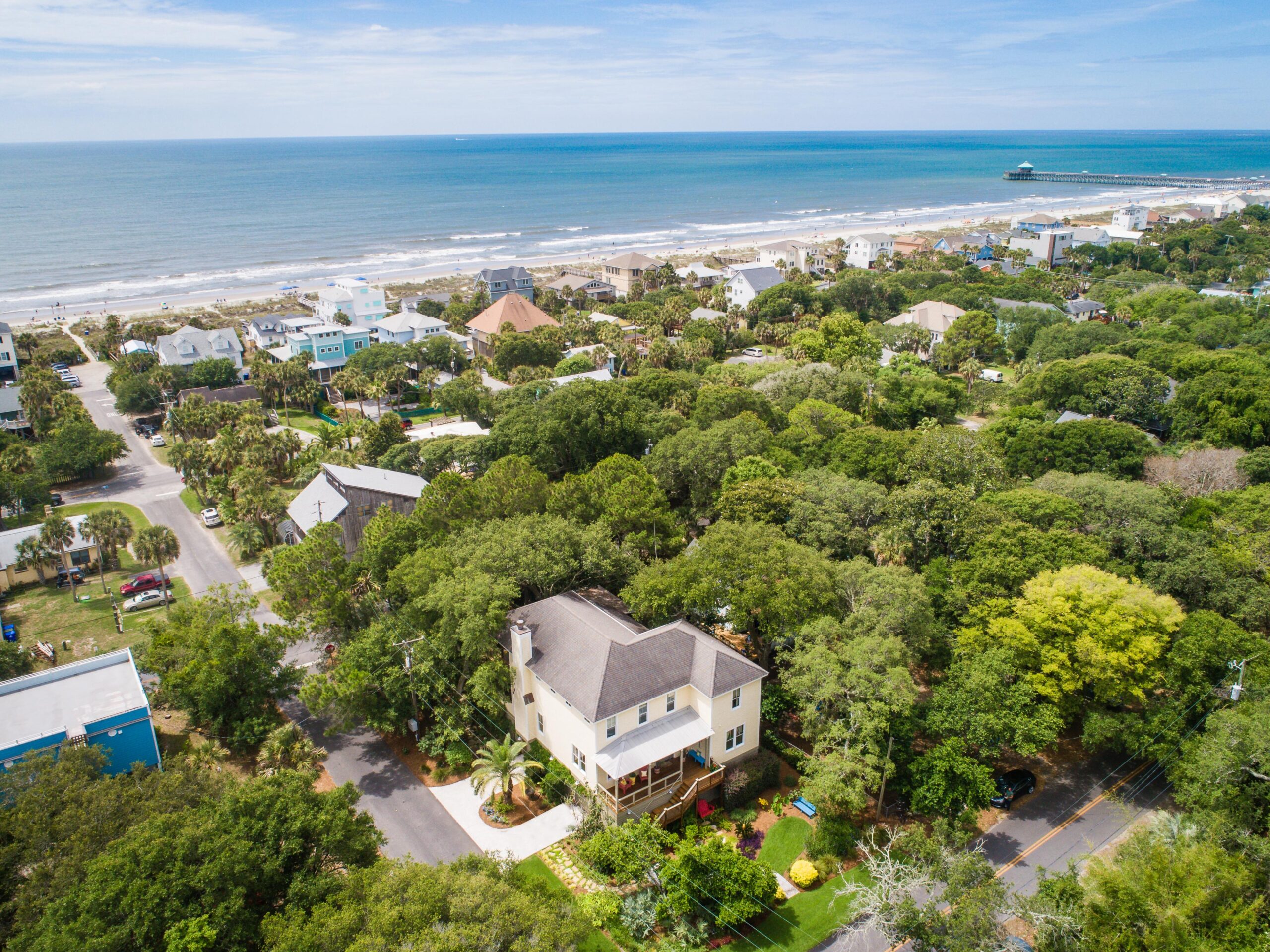 Folly Beach aerial view 