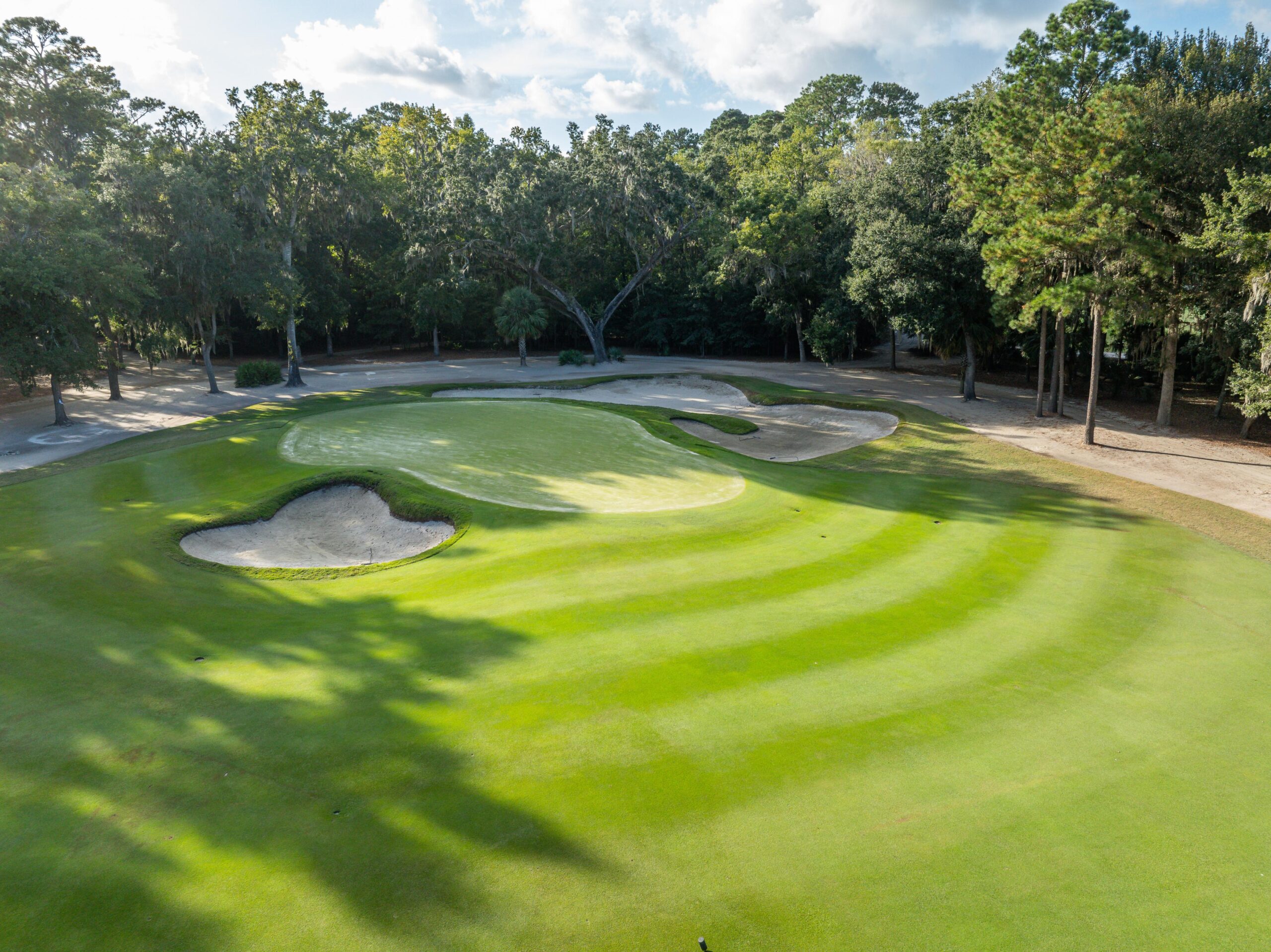 bunkers along the May River Golf Course in Palmetto Bluff SC